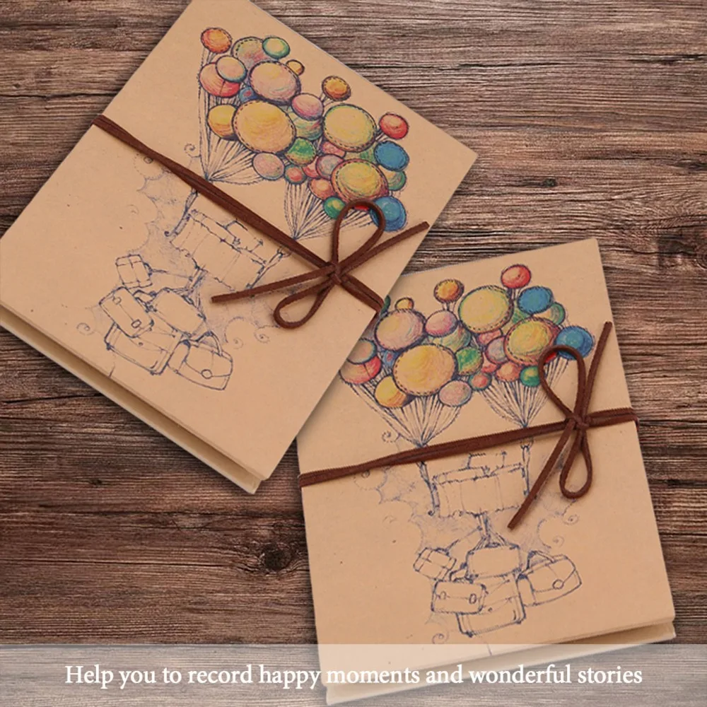 Estilo vintage ballon capa acordeão, álbum dobrável, Scrapbook DIY, artesanato criativo artesanal