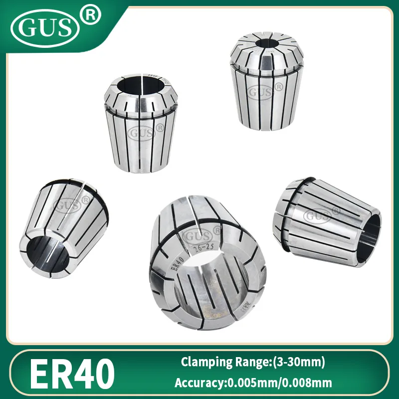 1 Pcs ER40 Spring Collet Chuck 3-30mm High Precision 0.005mm 0.008mm Clamping For CNC Engraving Milling Lathe Tool Holder