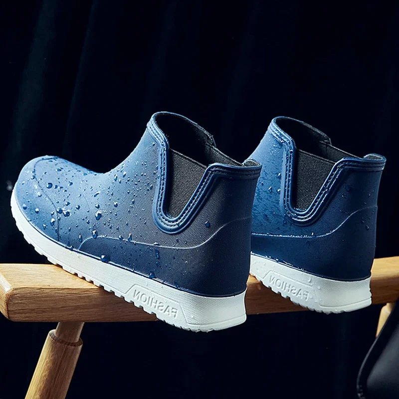 

Unisex Rain Boots Women Waterproof Garden Work Shoe Outdoor Non Slip Fishing Rubber Galoshes Men Rubber Ankle Boots Botas Lluvia