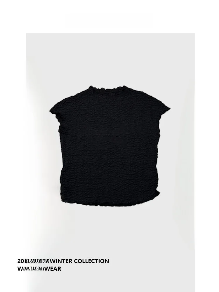 

Летний женский премиум-топ Forever 2 в стиле ретро, с плиссировкой, для повседневной носки, однотонный, приталенный крой, превосходное качество