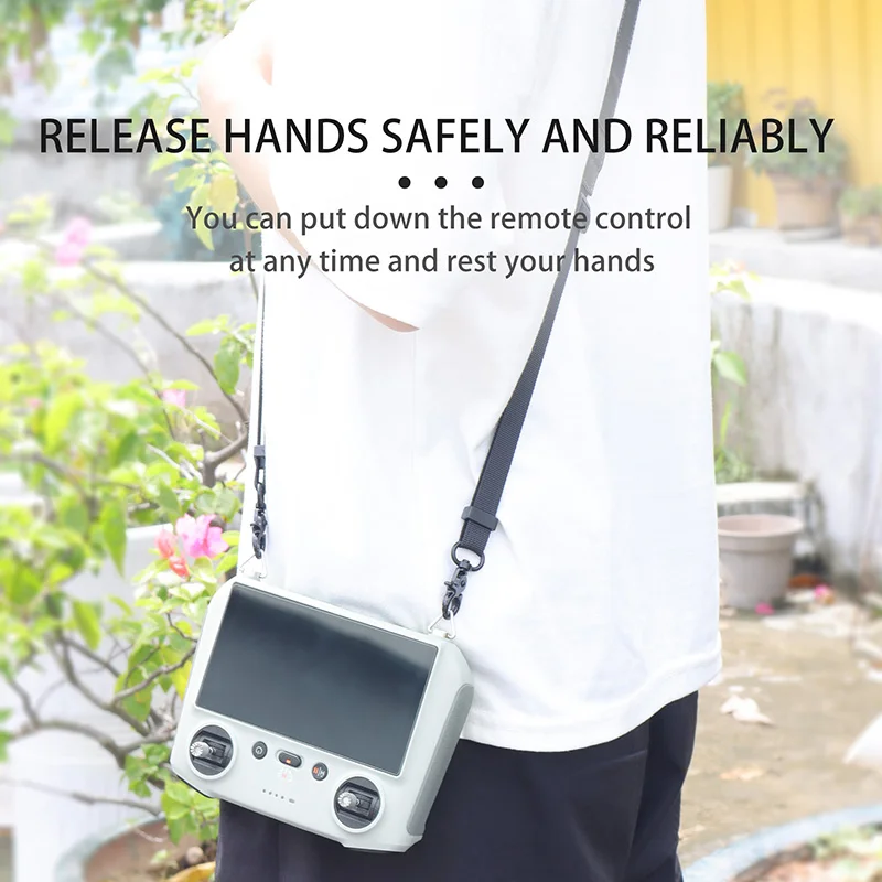 Ganchos duplos corda de suspensão com fivela, pulseira de couro pescoço, colhedor para DJI, Mini 4, 3Pro, Mavic3pro, Air3, controlador 2S, RC 2, RC Pro Plus