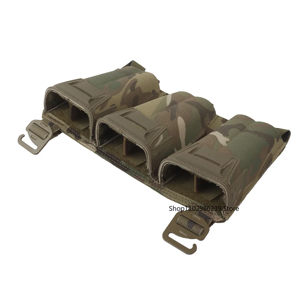 حقيبة Triple Mag - حامل مجلة MOLLE لـ 5.56 / 7.62x39 / PCC 9 مم أكياس غلوك ممتدة G-Buckle Front Placard مرفق #5