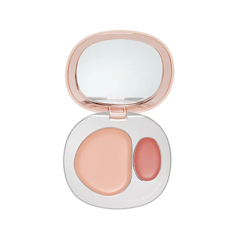 

ForeverkeyTwo Color Blush Integrated Plate Facial Makeup Brightening Moisture Cream Waterproof Easy Coloring Lasting Matte Blush