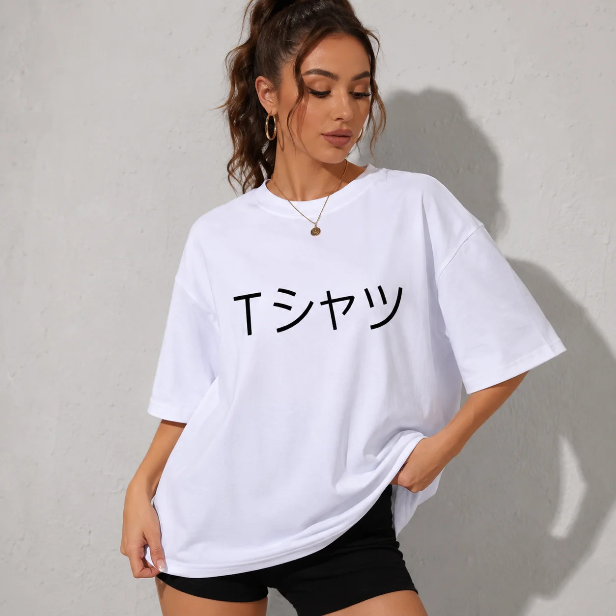 Anime Hero Printed Women's Short Sleeve Breathable Round Neck Casual Top Full Math Loose Fashion Cotton T-shirt Size Up