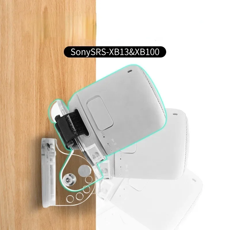 Acrylic Speaker Wall Mounts with Screw Adjustable Speaker Mounting Brackets for Sony SRS-XB13&XB100 Wireless Portable Speaker