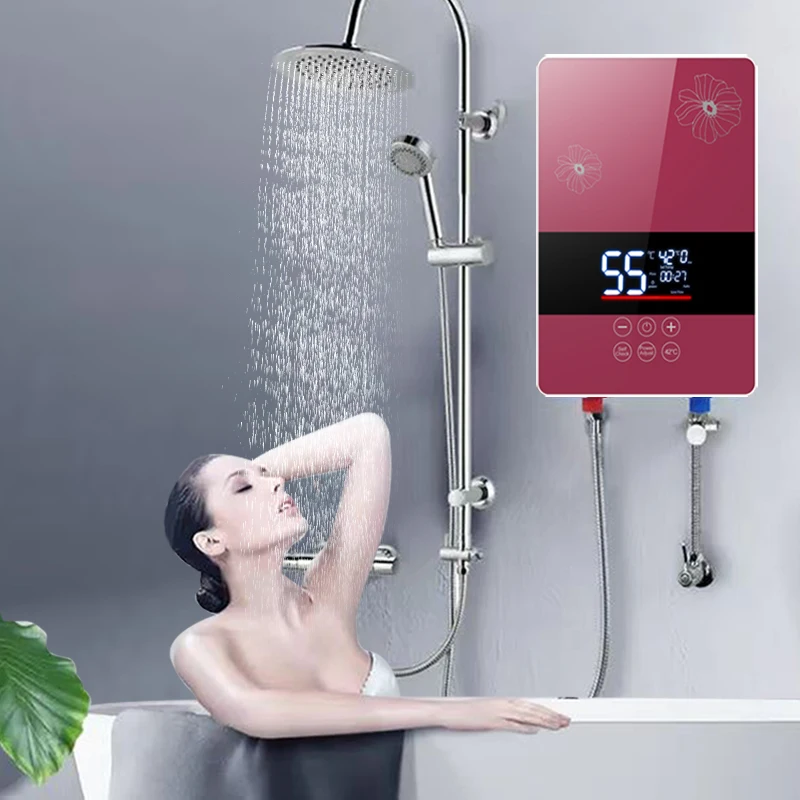 

New Design Tankless 110v-240v Electric Hot Water Heaters Instant Electric Shower 6KW Water Heater for RV
