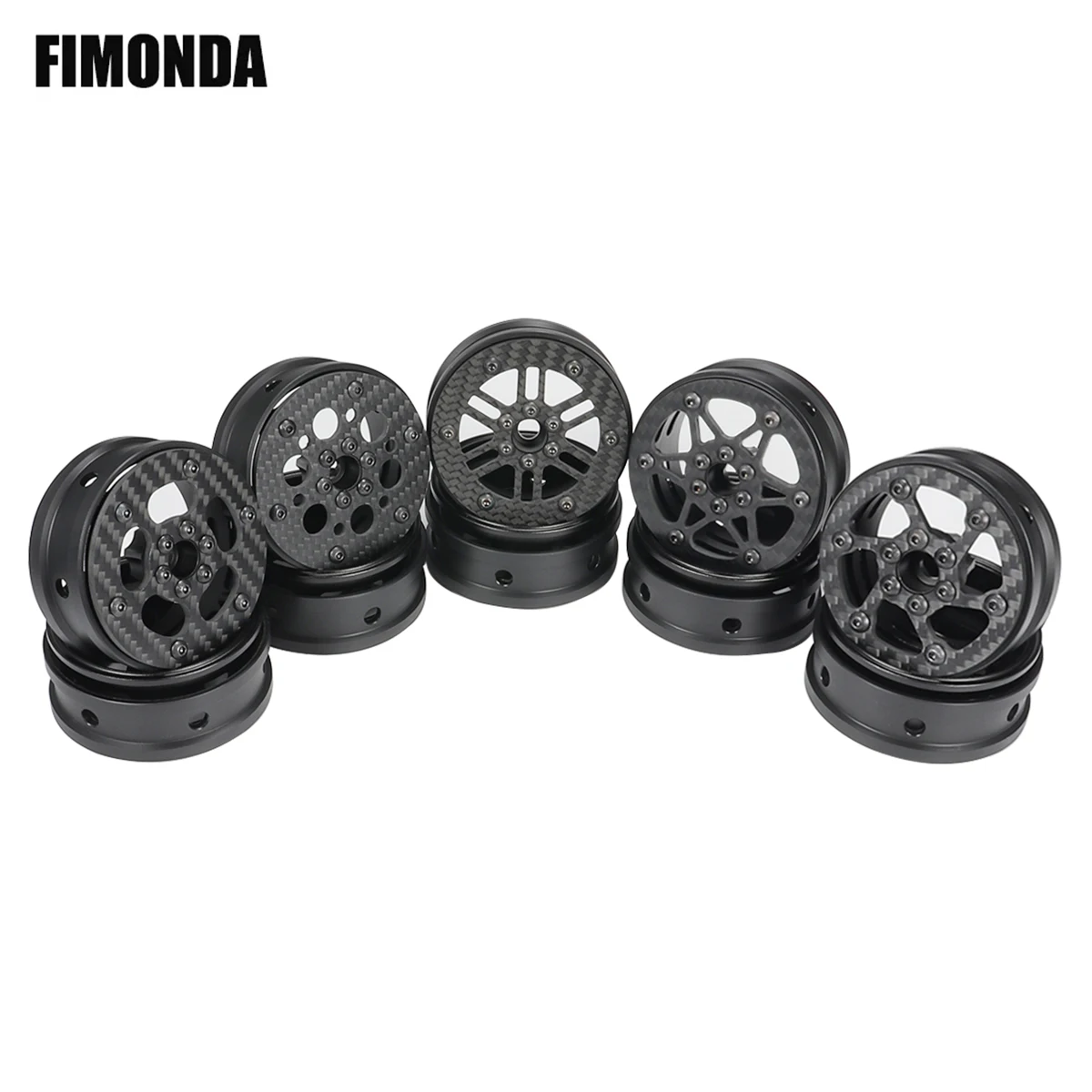 2.2 Inch Carbon Fiber Wheels Rim for 1/8 1/10 RC Crawler LCG Cheater Rigs Building Capra SCX10 Pro GSPEED V4 TRX4 Element Enduro