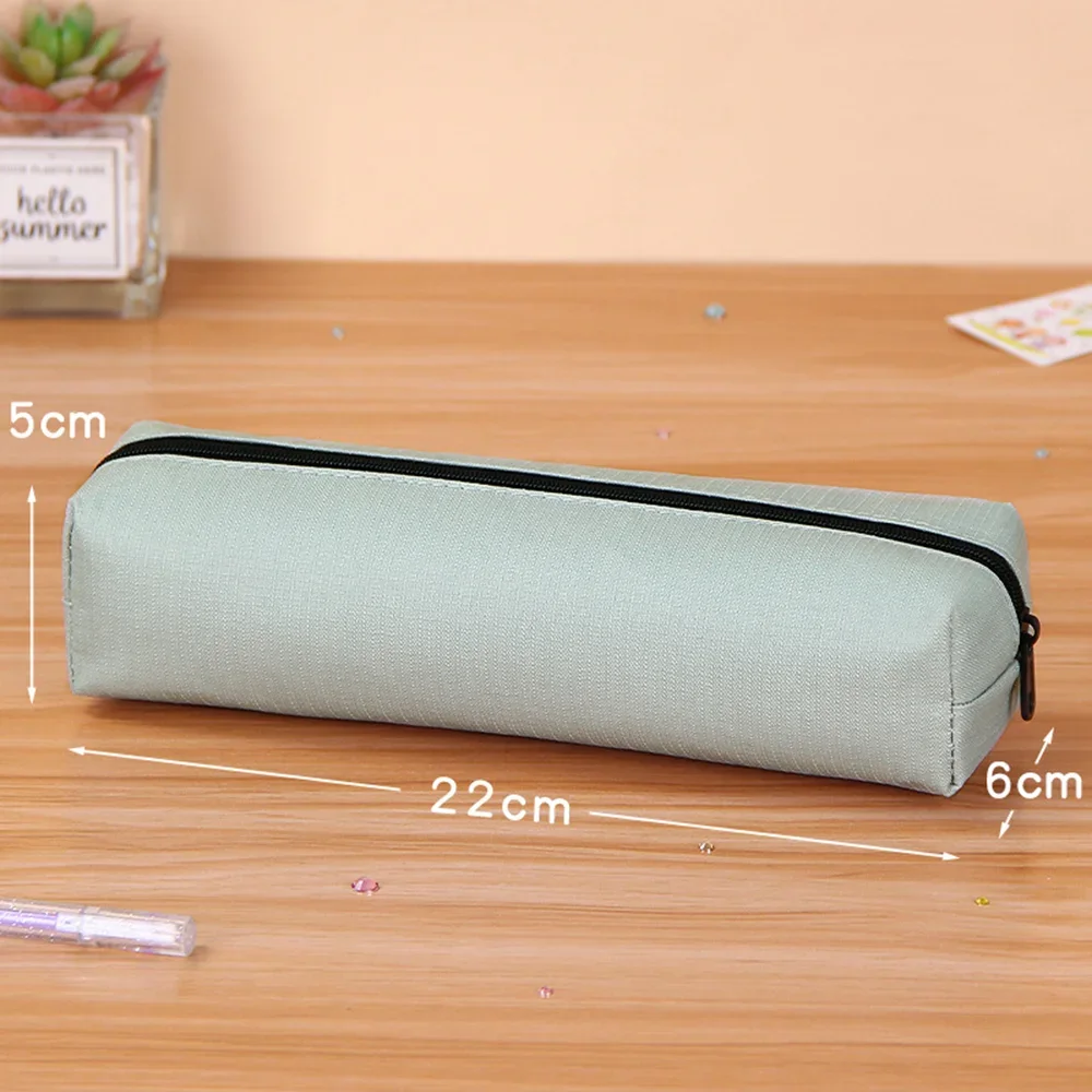Einfarbig Bleistift Fall Einfache Bleistift Taschen Für Studenten Neue Schreibwaren Schule Liefert Kinder Geschenk Zipper Große Kosmetik Tasche