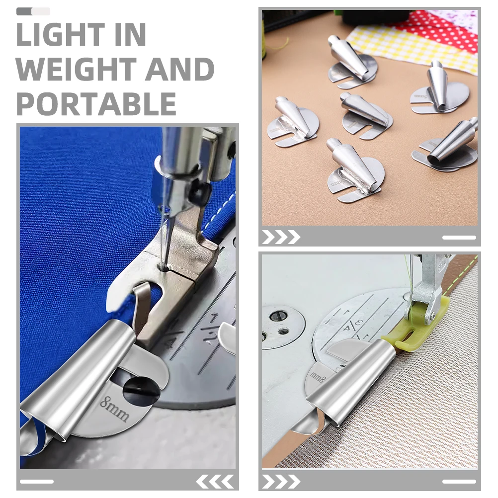 

Sewing Presser Feet Rolled Hemmer Foot Universal for Machine Hemming Stainless Steel Multi-function Adjustable Metal