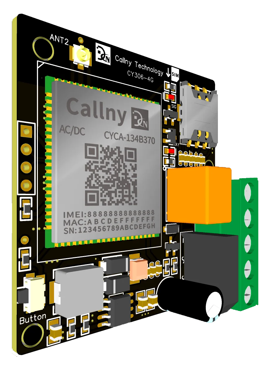 4G CY306 Mini  Single Relay Output Controller GSM Gate Opener Board Relay Switch