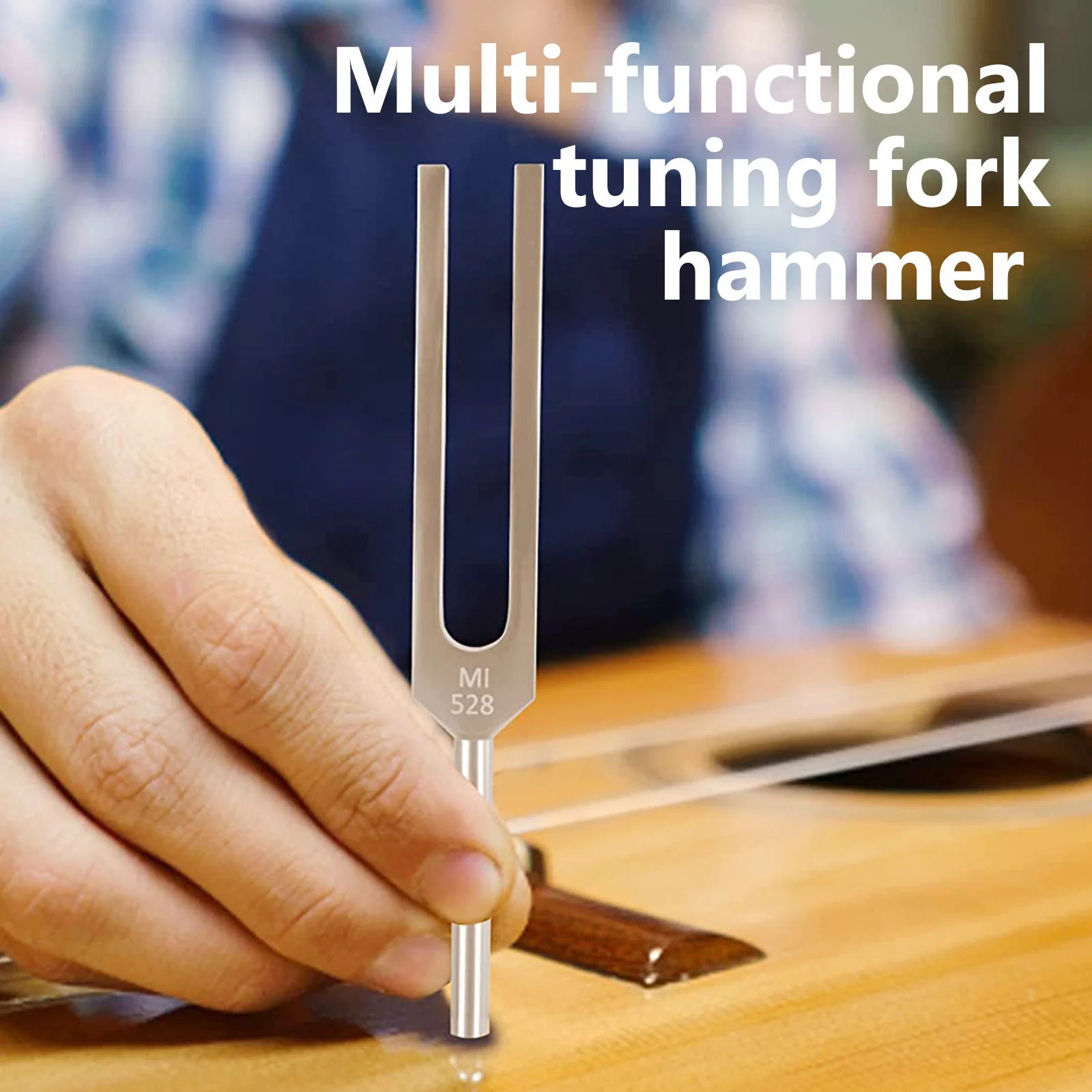 

1Set Tuning Fork Set for Physical Experiment with Wooden Base Durable Metal Tuning Fork Hammer Teaching Tool for Acoustic Study