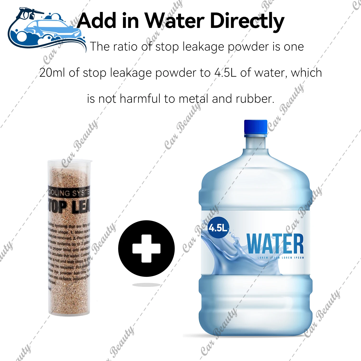 Radiator Stop Leak Sealer Powder For Conditioner Repair Kit Car Heater Core Freeze Plugs Cooling System & Radiator Repair