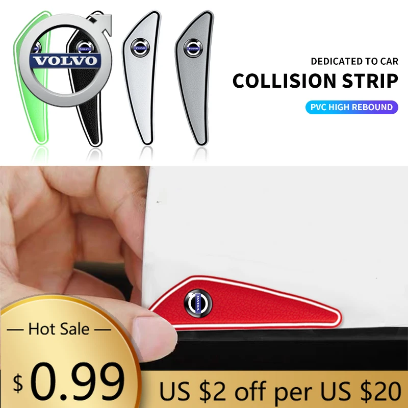 

Колпаки ступиц, 4 шт., наклейки на бампер, защита от столкновений на дверь автомобиля, защита от царапин, наклейки для Volvo XC90 XC60 C30 T6 C70 XC40 XC70 V70 V50 S