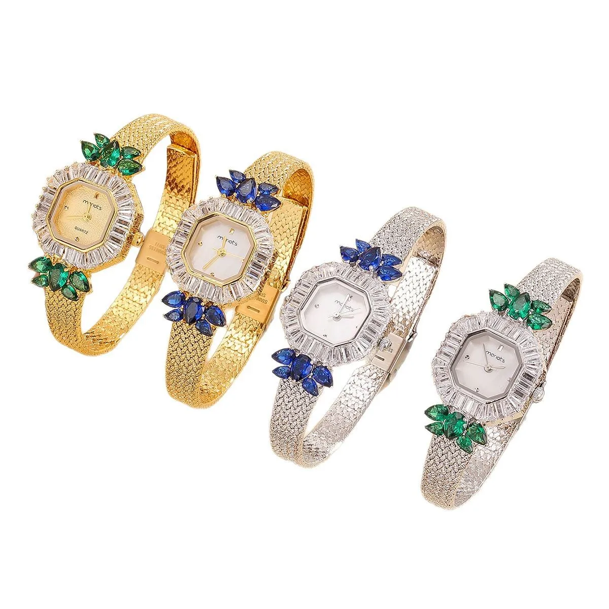 

Круглые женские часы с бриллиантами, браслет с бесплатной регулировкой, кварцевые часы