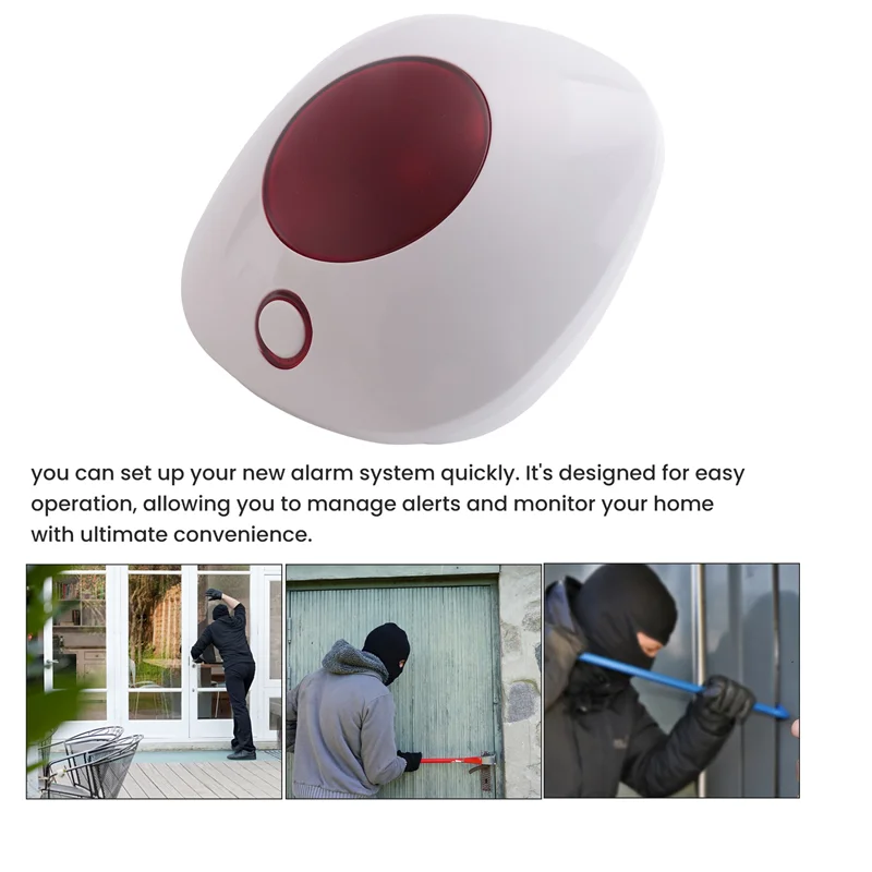 ABRU-Smart Sound Light Alarm Siren WIFI 110Db TUYA Safety Protection Siren Home Alarm Security System