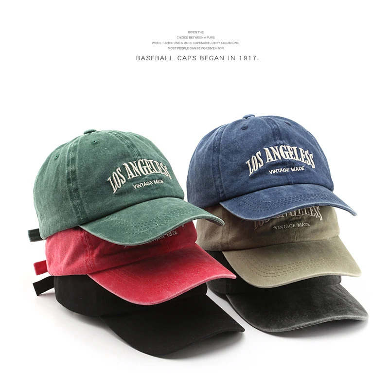 2023New Summer Outdoor Sports Hat Baseball Hat Washed And Old Letter Soft Top Cap Unisex Embroidery Trendy Hat Casual Sun Hat