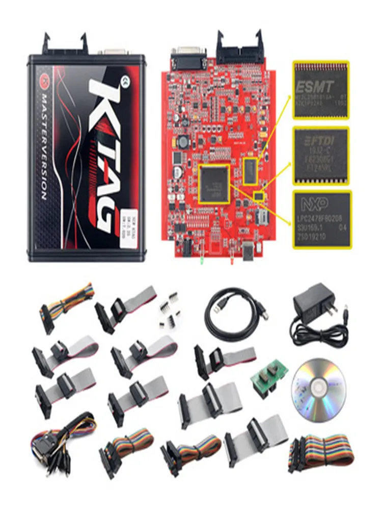 For KTAG V2.25 European Red Board K-TAG 7.020 KTM100 ECU Programmer No point limit