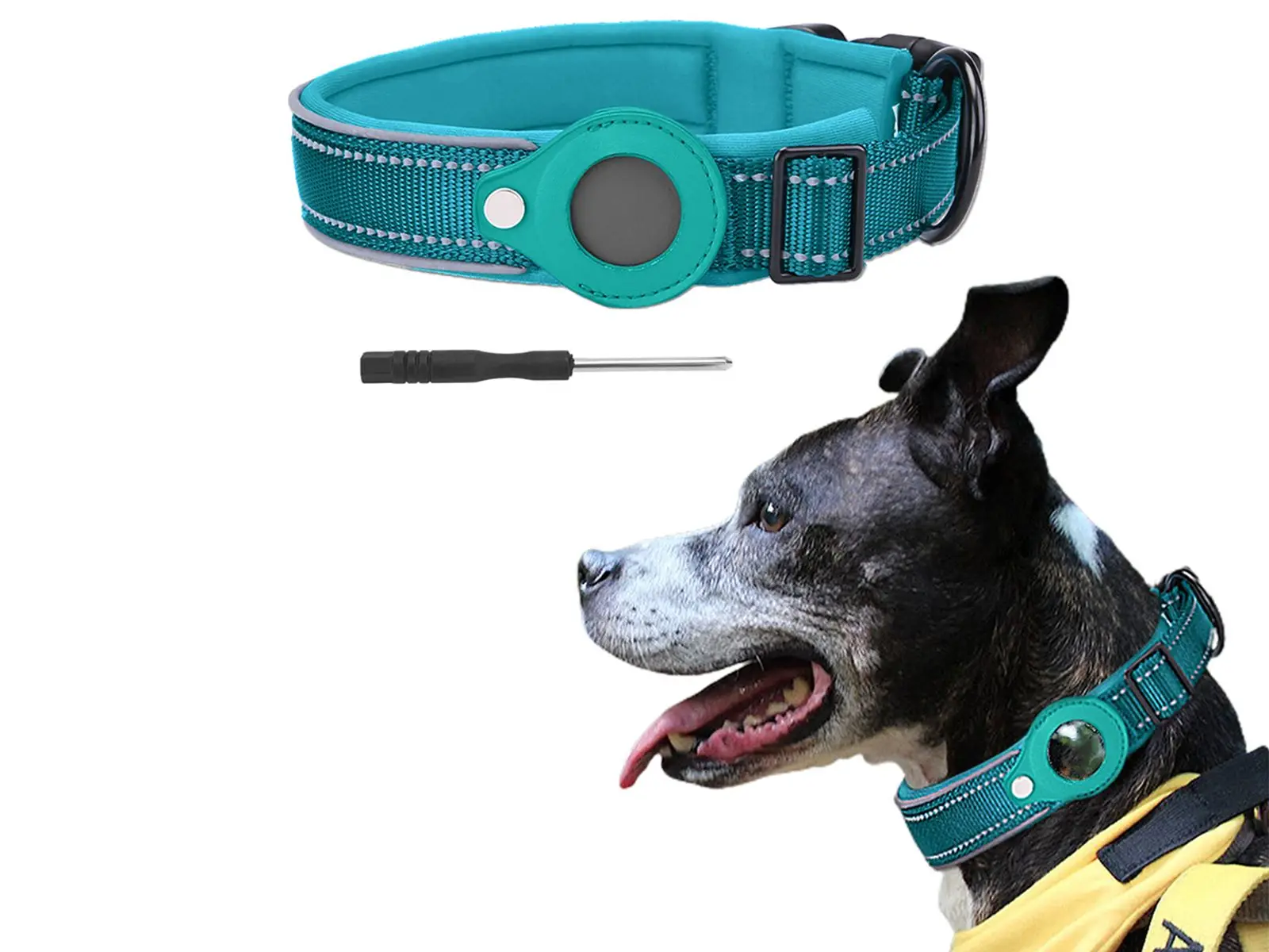 

Pet Collar Anti-Lost For Airtag Protective Holder Tracker Waterproof Case Reflective Design Safety Buckle Collar Adjustable