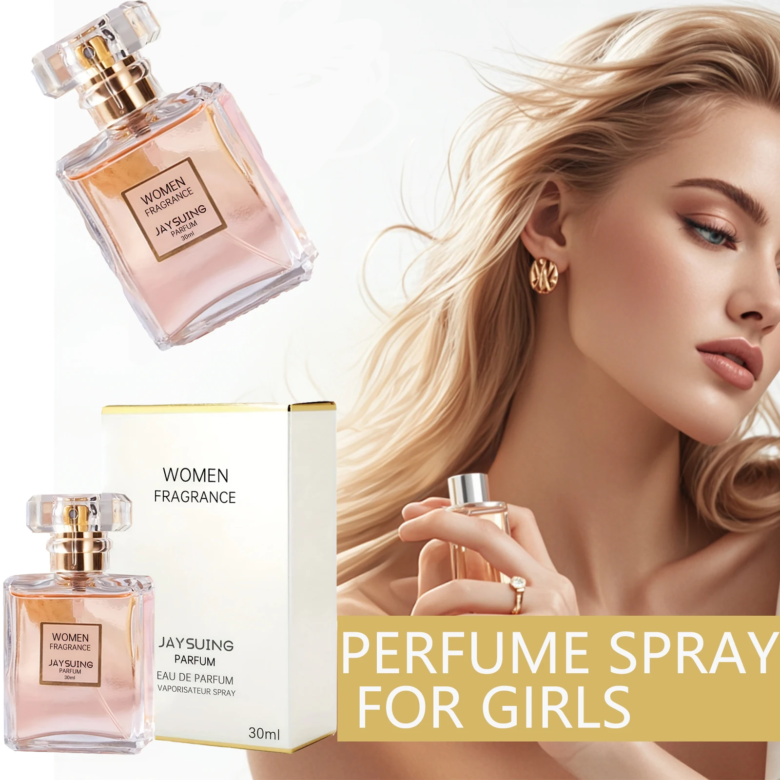 Rose Perfume for Girls Long Lasting Jasmine Fragrance Romantic Sweet Confidence Charming Floral Dating Eau de Toilette Spray