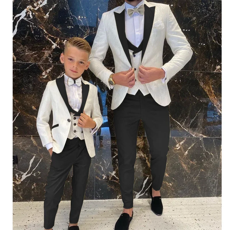 2024 Shawl Collar Men/Boy Suit For Wedding Business Suits Bridegroom Custom Made Costume Slim Fit Formal Groom Tuxedos 3PCS