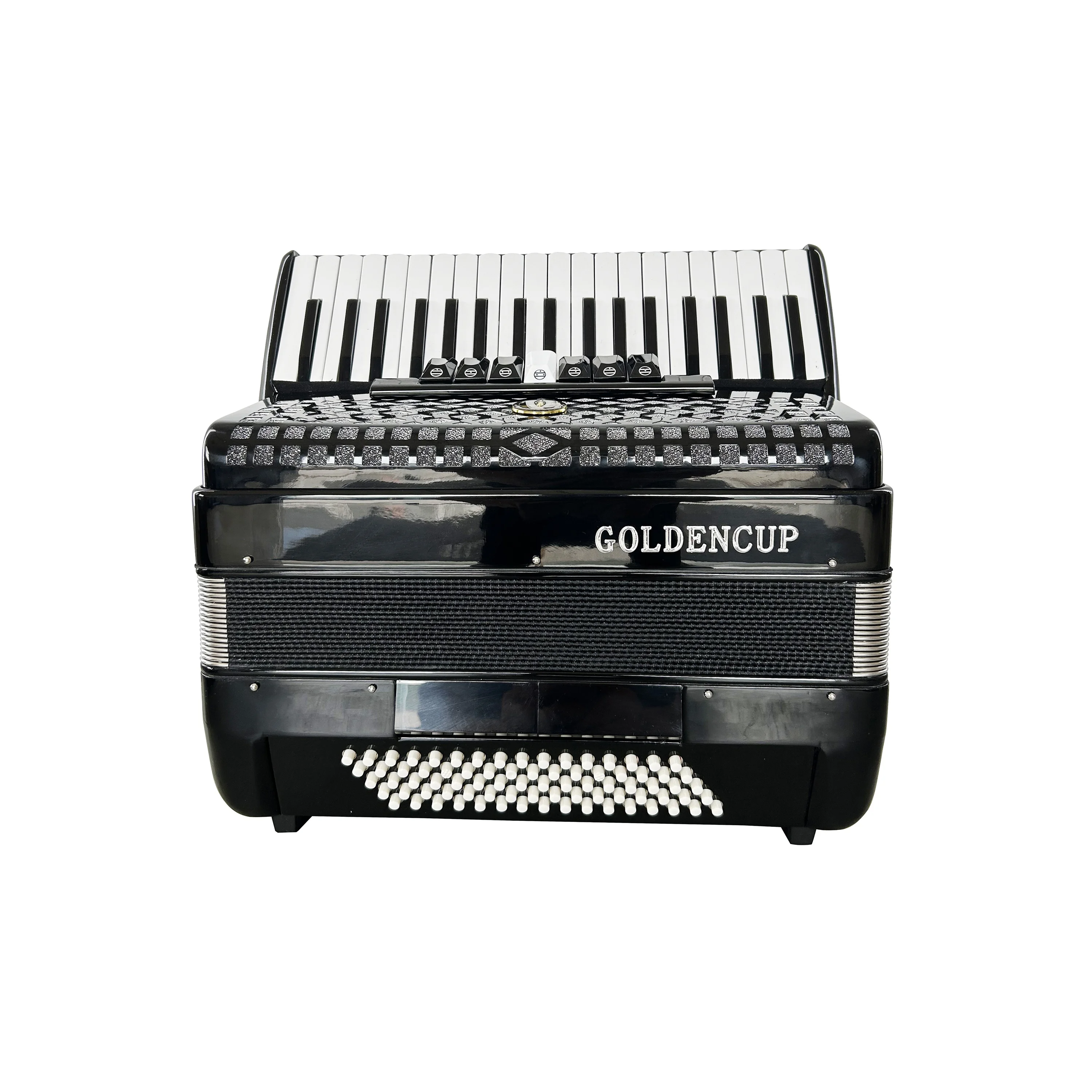 

Professional 37 Keys 80 Bass 7+2 Registers Black Piano Keyboard Accordion Instrument JP3780 OEM Wood Chromatic
