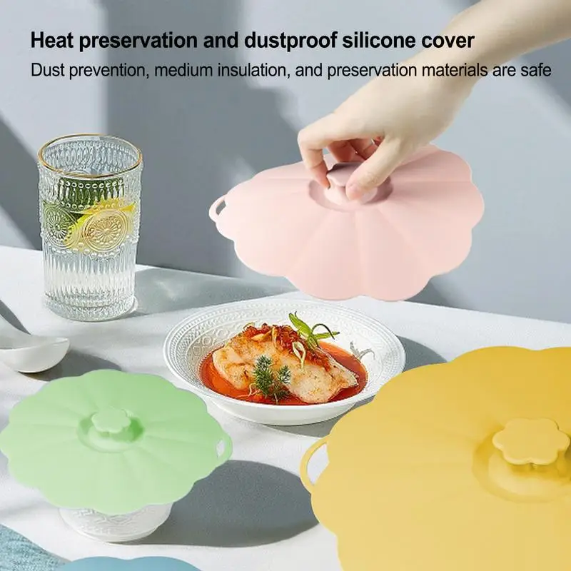 Silicone Stretch Lids Airtight And Reusable Preservation Lids With Hanger Hole Specialty Kitchen Appliances For Dishes Rice Soup