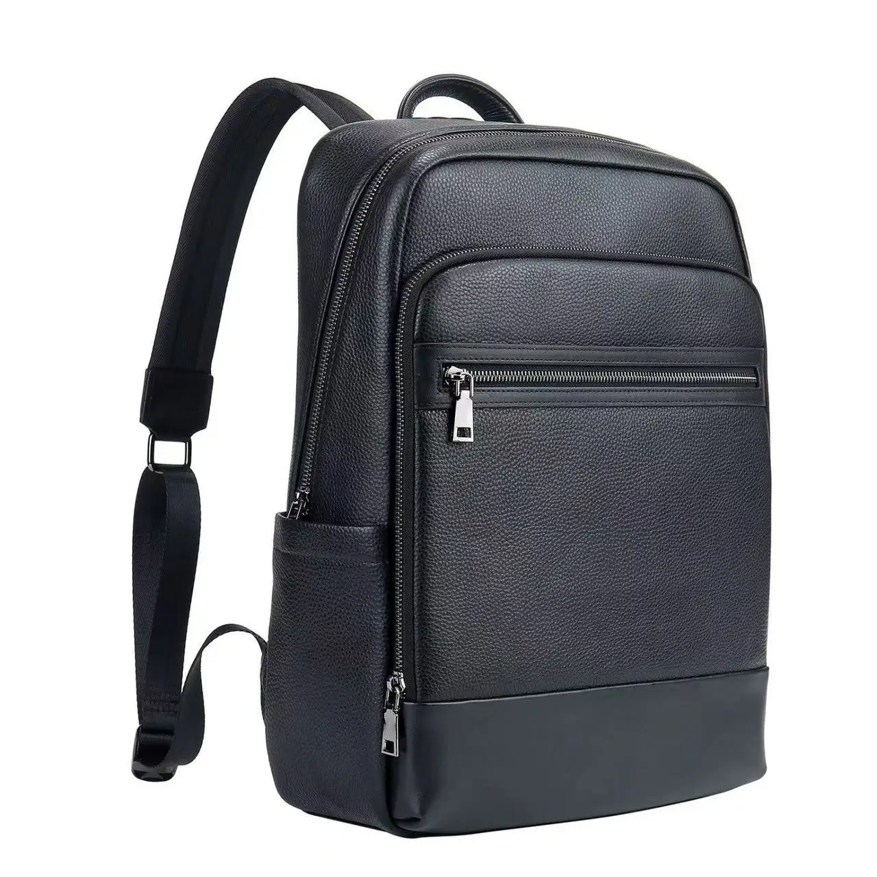 wmnuo Backpack Men Genuine Top Layer Cow Leather Simple Business Bag Man Shoulder Bag Mochila Travel School Bag Tablet Rucksack