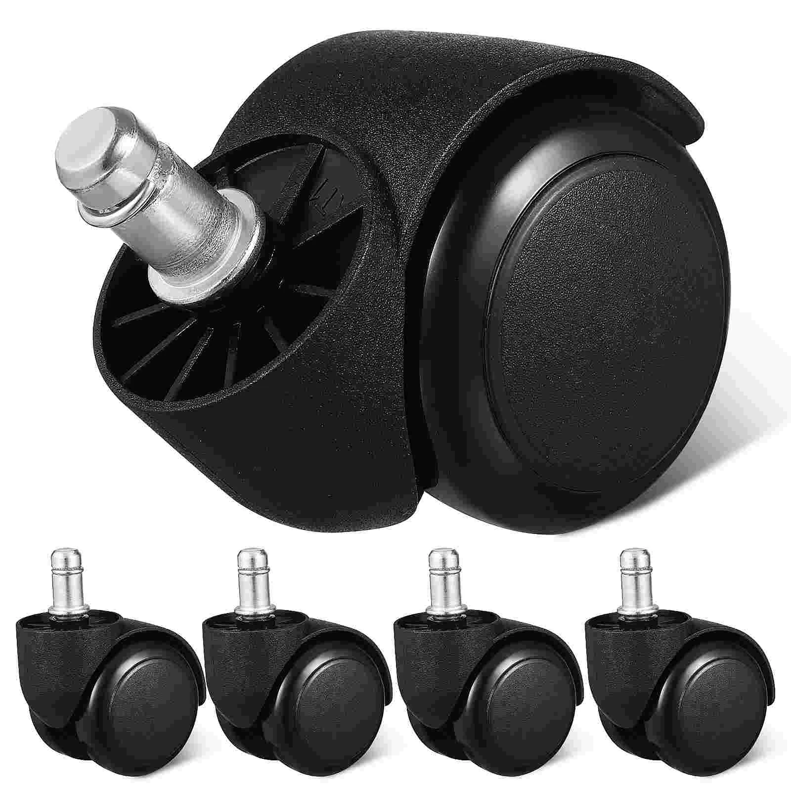 

5 Pcs 2-inch Lead Screw 8*13 Movable Swivel Caster 5pcs Office Chair Furniture Casters Heavy Duty Wheels Replacement Nylon