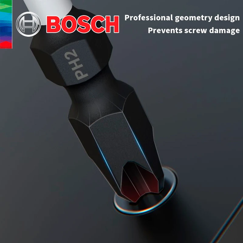 Imagem -03 - Bosch-lote Magnético Forte Original Cruz de Cabeça Alta Dureza Chave de Fenda Elétrica Resistente ao Impacto 65 mm 110 mm 150 mm