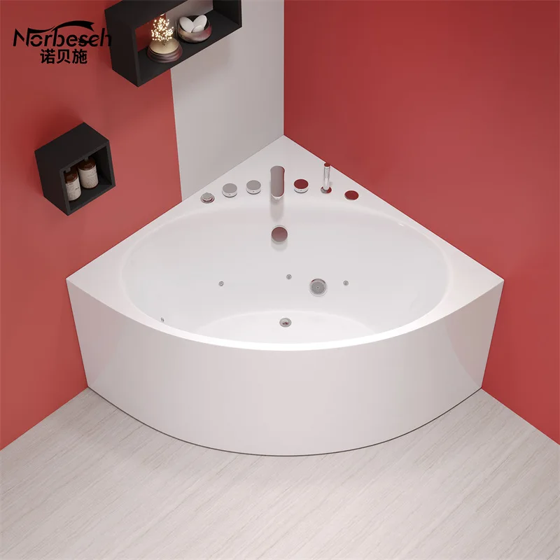 

Household Small Apartment Acrylic Fan Integrated Butt Triangle Massage Surfing Mini Bathtub 0.9-1