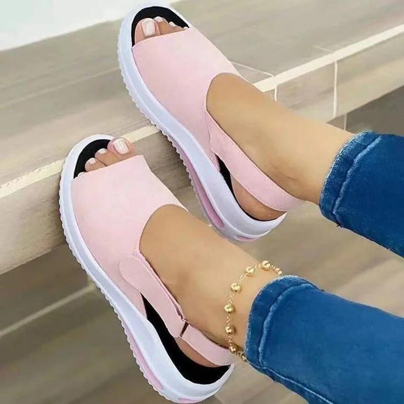 Summer Women Sandals Platform Open Toe Shoes Plus Size Casual Women Shoes Plus Size Sandalias