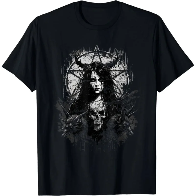 Gothic Aesthetic Occult Unholy Grunge Emo Punk Satanic T-Shirt  Y2k Top  Women Clothes  Ropa Mujer