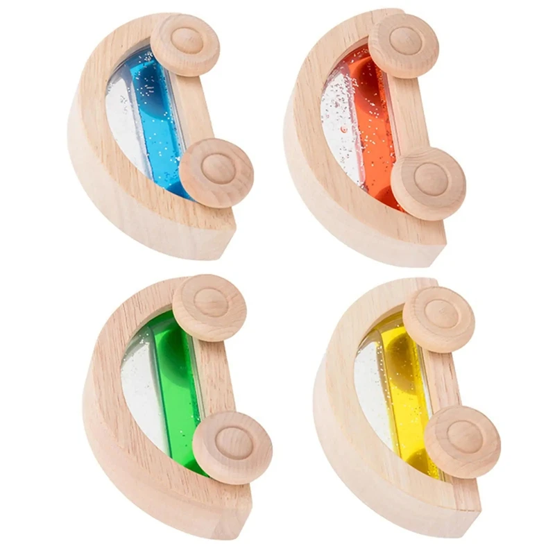 Wooden Car Toys Colorful Wooden Vehicle Set Toy And Fine Movement Development Educational Toys Hand On Ability Training