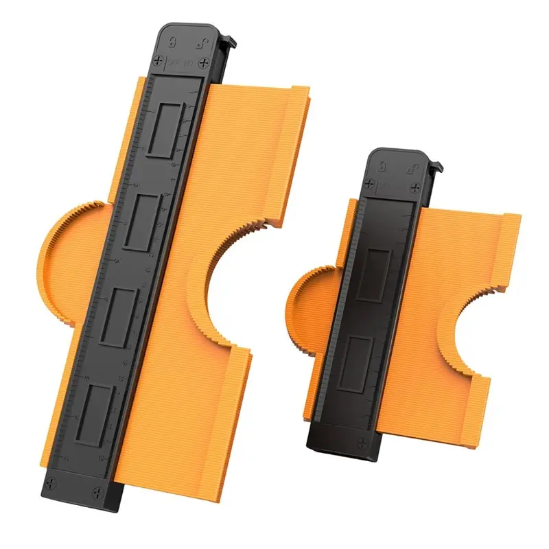 L68A 2Pack Contour Gauge Engraved Scale - Not Fade 10'' And 6'' Contour Gauge Profile Tool Duplicator With Lock Measure Copy Too