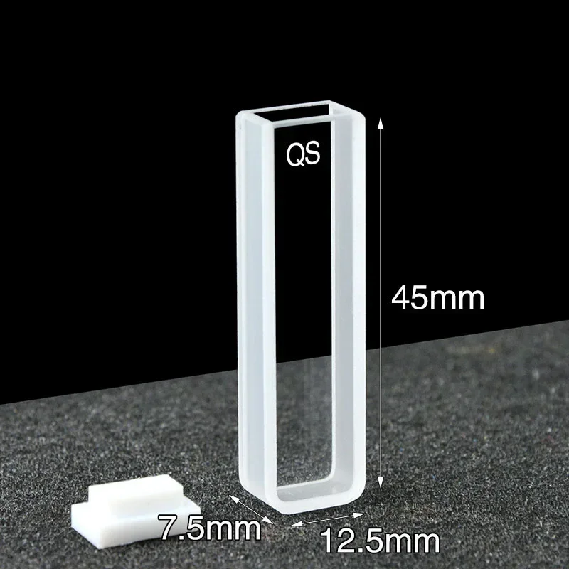 

Short optical path of quartz cuvette 0.1mm/0.2mm/0.5mm/1mm/2mm/3mm/5mm, both sides of which are transparent to ultraviolet
