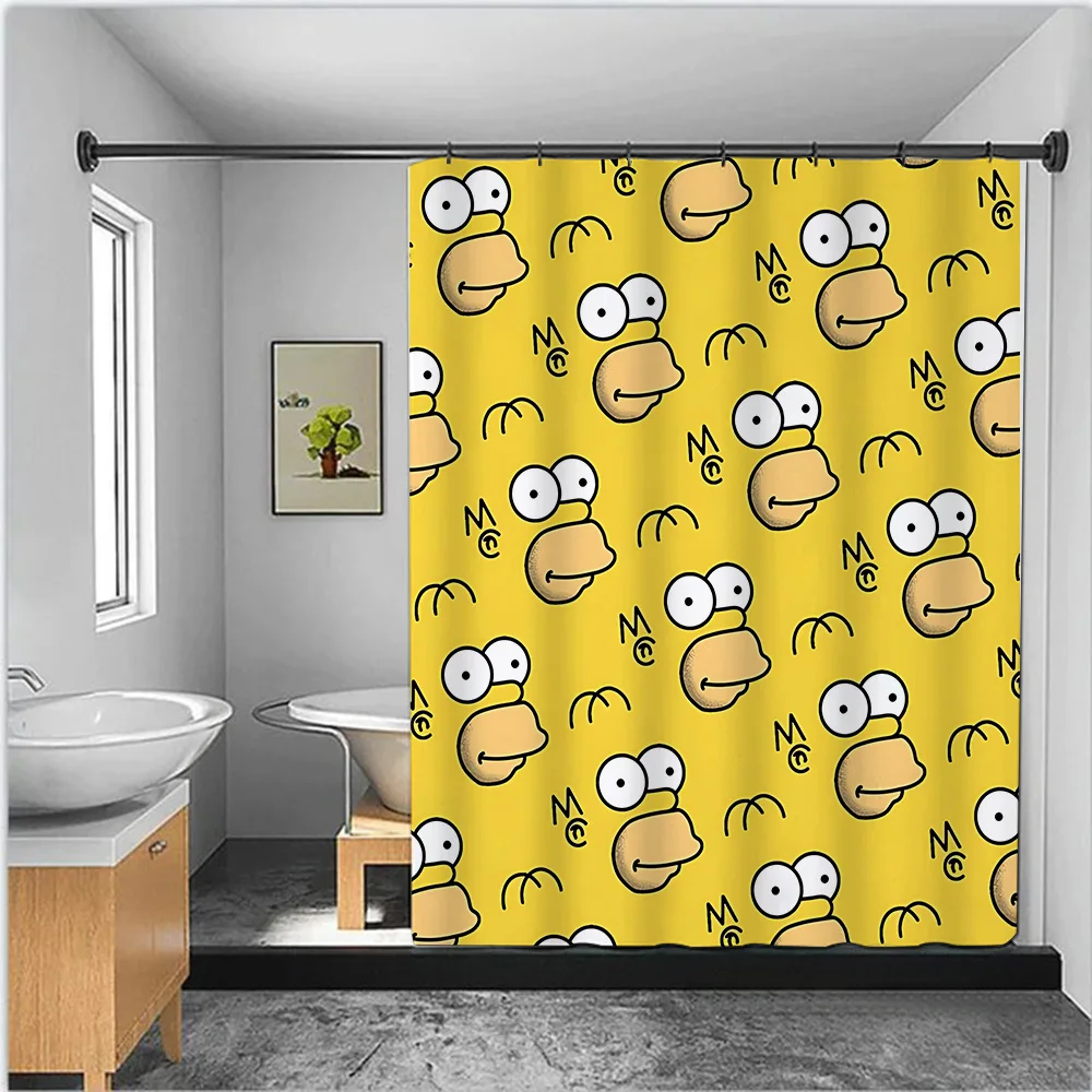 Shower For S-Simpsonss Curtain Waterproof Polyester Fabric Paint Colorful Bath Curtains Home Bathroom Decor Curtain With Hook