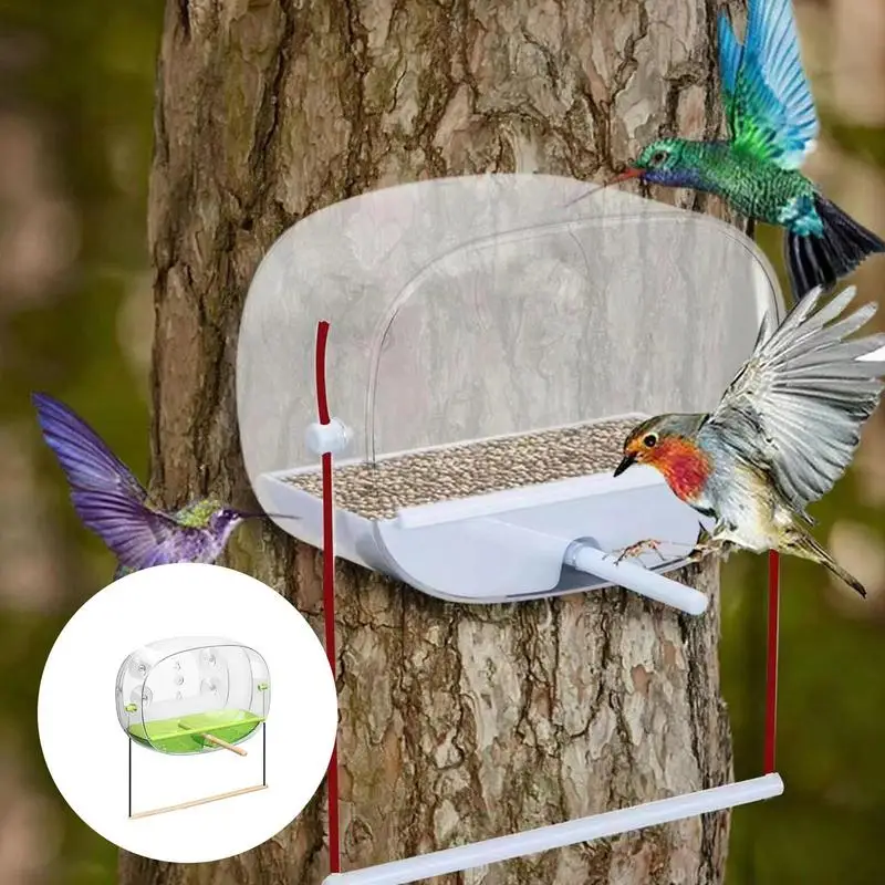 

Window Bird Feeder Balcony Clear Window Bird Feeder House Effective Window Mount Bird Feeder For Elderly Adults Cats