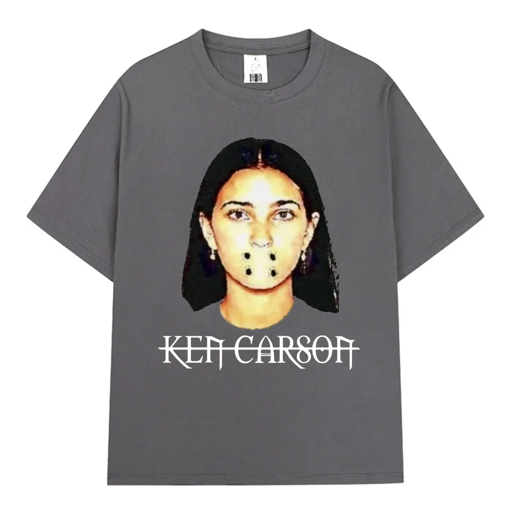 Rapper Ken Carson A Great Chaos T Shirt Opium Gothic Men Fashion Hip Hop T Shirts Summer 100% Cotton Casual Tee Shirt Oversized