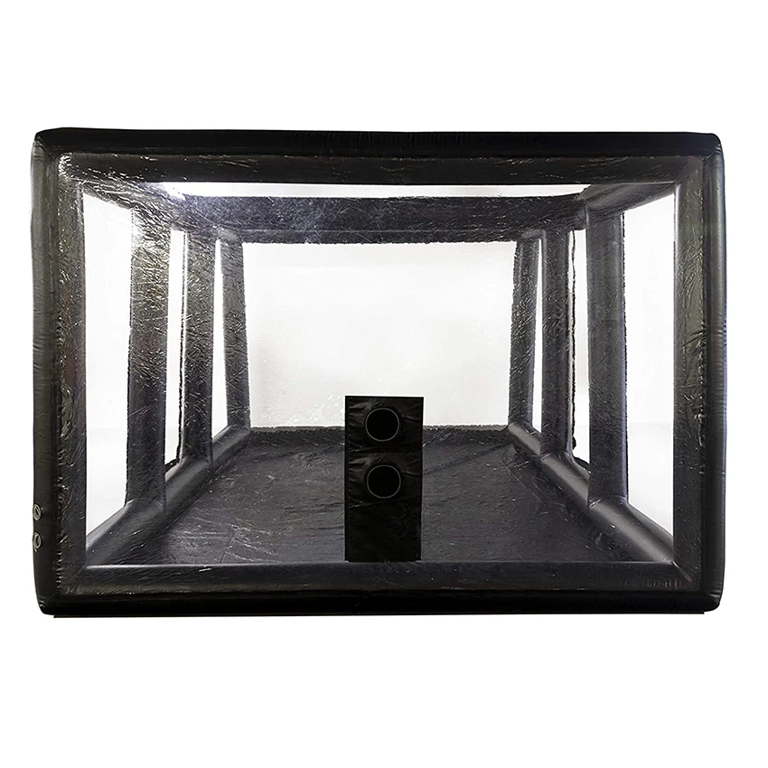 Tenda gonfiabile per garage gonfiabile durevole personalizzata Copertura per auto in PVC per esterni Tenda da parcheggio trasparente antipolvere Tenda spray gonfiabile per autolavaggio