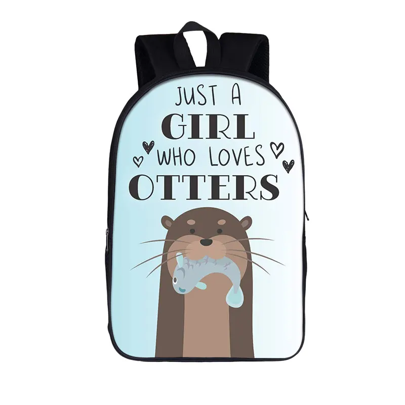 Niedlicher Seepotter-Axolotl-Rucksack für Teenager, Schultaschen, Reisen, Kinder, Tagesrucksack, modische Büchertasche, Rucksäcke mit hoher Kapazität, Geschenk