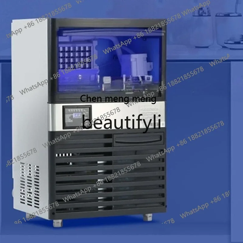 a56 Ice Maker Commercial Milk Tea Shop Large Small Fully Automatic Cube Ice Machine