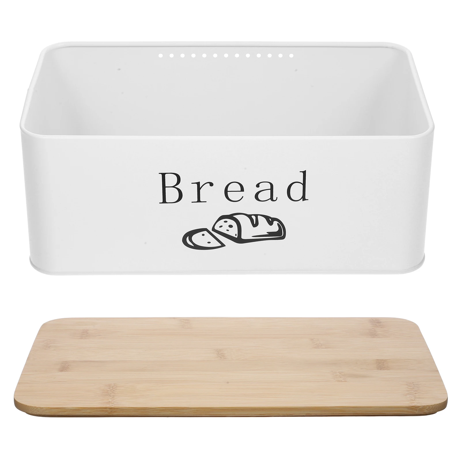 

Bread Box for Countertop Kitchen Bread Container Black Metal Storage Organizer Large Capacity Compact Design Easy