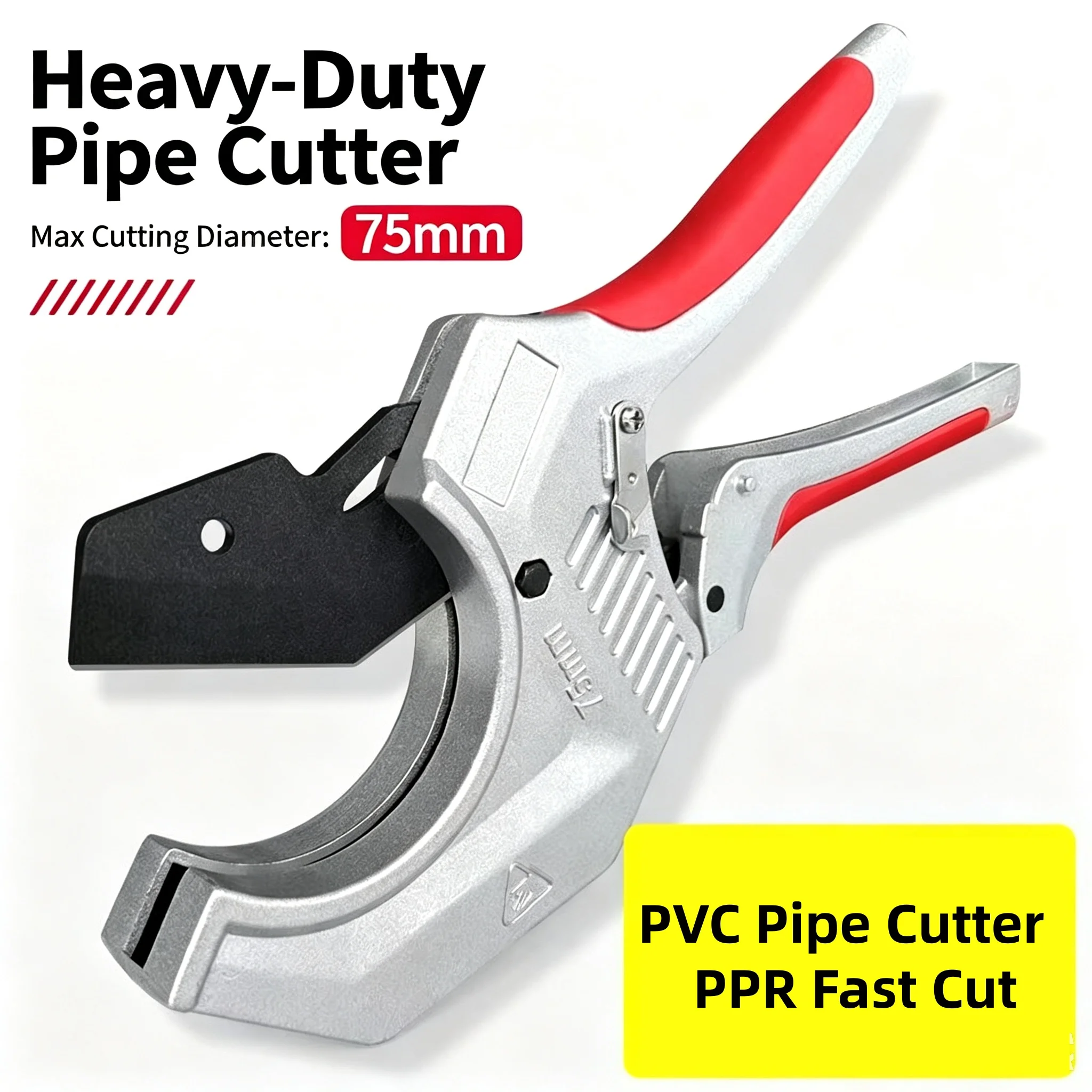 Ratchet PPR Pipe Cutter 0‑63mm Self‑locking Design SK5 Blade Quick Cut Scissors for PVC PE PEX Plastic Tube Plumbing Hand Tools