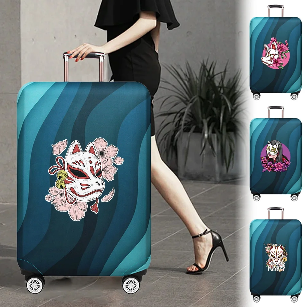 Luggage Cover Stretch Fabric Suitcase Protector Baggage Dust Case Cover Printing Mask Suitable 18-32 Inch Suitcase Case