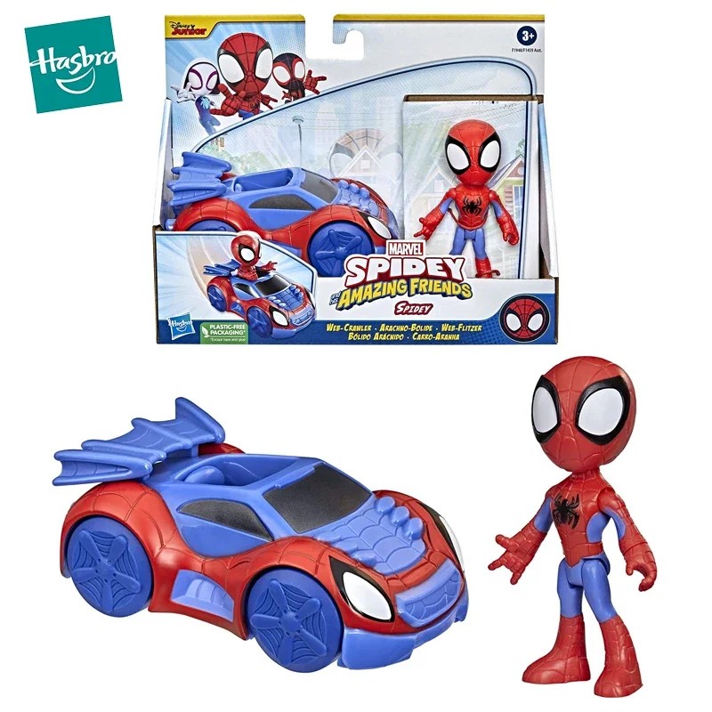 4inch Hasbro Marvel Spidey and His Amazing Friends Action Figure Spiderman Miles Morales Kids Toys Car Ghost-spider Black Pather