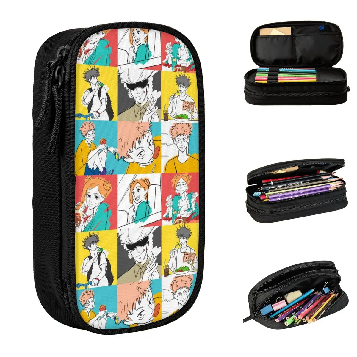 Jujutsu Kaimmense-Trousse à Crayons pour Fille et Garçon, Porte-Stylo, Sacs de Grande Capacité, Fermeture Éclair, Papeterie Sв, Étudiants