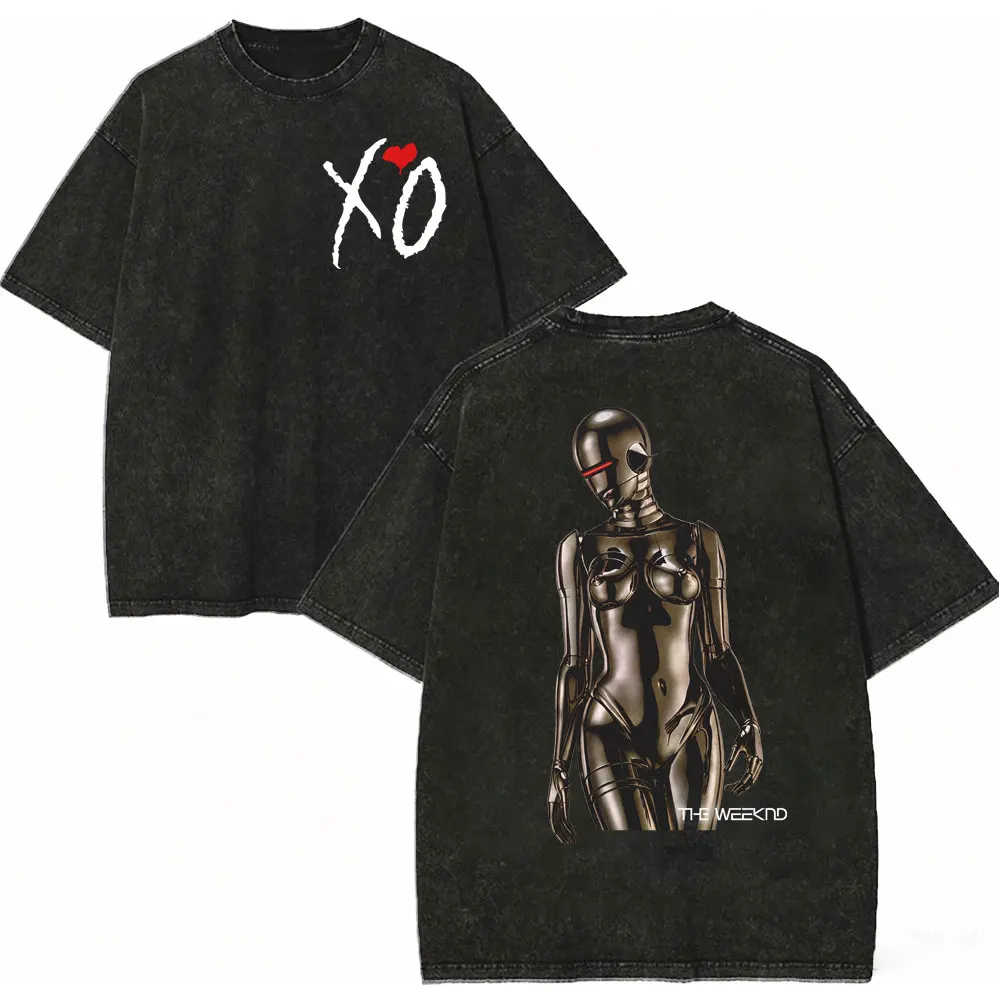Washed Vintage Rapper The Weeknd After Hours Til Dawn Tour 2026 T-shirts Men Women Casual Fashion Oversized T Shirts Streetwear