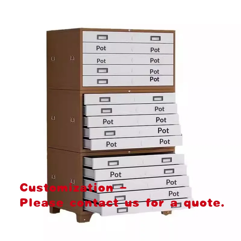 

Металлический мобильный шкаф для документов с выдвижными ящиками и замком для офиса, хранения инженерных данных и чертежей