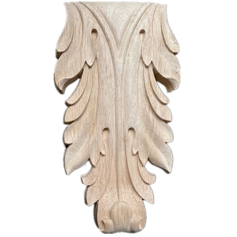 European Style Decoration Beam Toro Maas Head Unpainted Wood Carved Onlay Applique Frame for Decorative Figurines