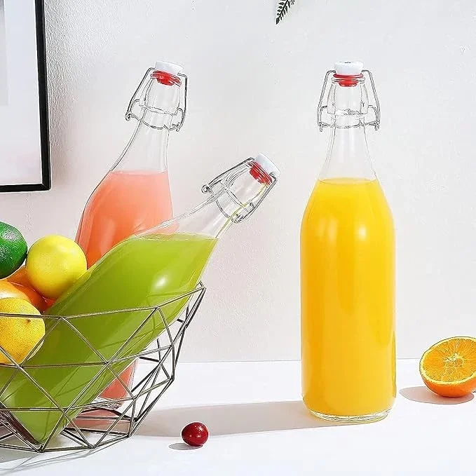 زجاجة عصير سعة 500 مل مع غطاء مرفق من الزجاج زجاجة مشروبات رائعة لعصير الليمون والعصير وتخمير البيرة المنزلية وحليب زيت المشروبات #5